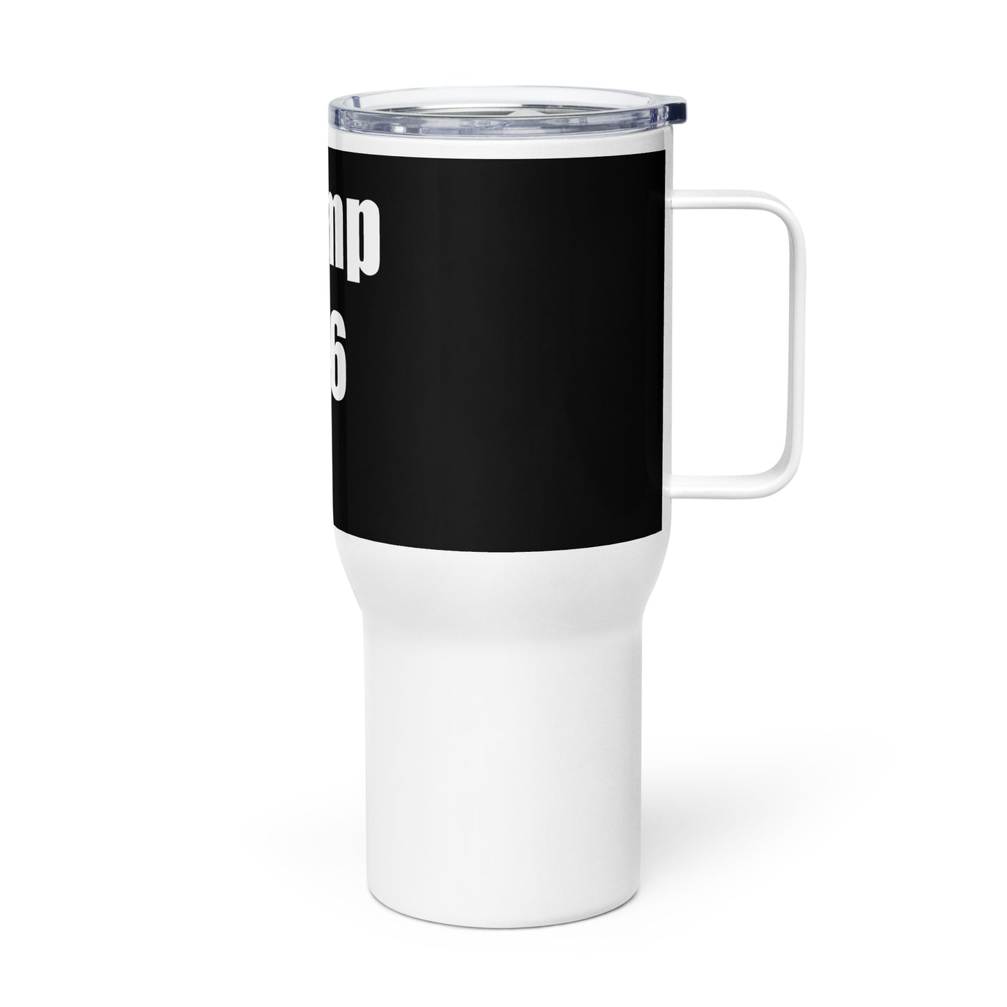 Travel mug with a handle